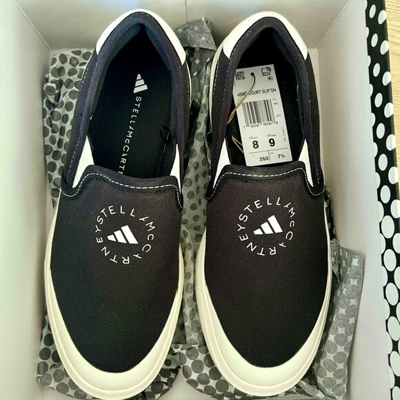 NEW aSMC adidas by Stella McCartney Court Slip On Shoe HP2772 Size 8.5 - Picture 11 of 11